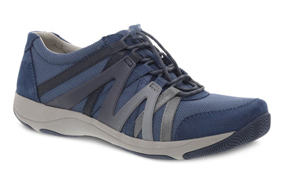 Henriette in Navy Suede - side view