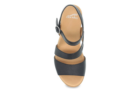 Tansy in Black Nappa - top view