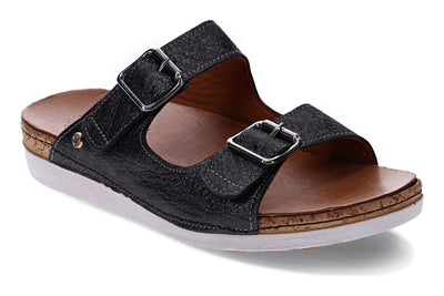 Brighton in Black Linen - side view