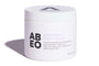 Jar of white ABEO Lavender Foot Cream with shea butter formula, shown on a plain white background.