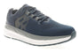 Athletic shoe, Propet Ultra 267; navy mesh, grey accents, white sole; designed for comfort.