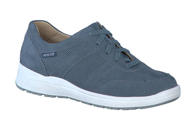 Rebeca Perf in Denim Nubuck - side view