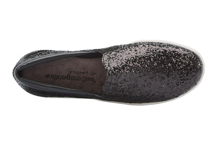 Orleans in Black Glitter - top view