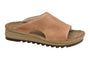 Sandal, Naot Ardisia, with removable anatomic footbed and platform sole featuring a ridged dark brown bottom.