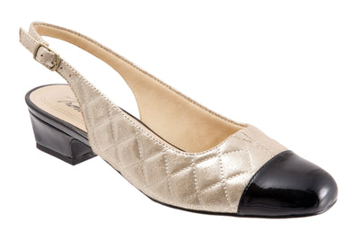 Dea in Gold Quilted - side view
