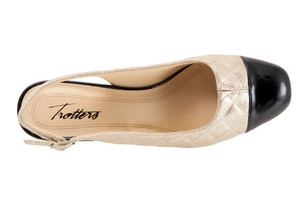 Dea in Gold Quilted - top view
