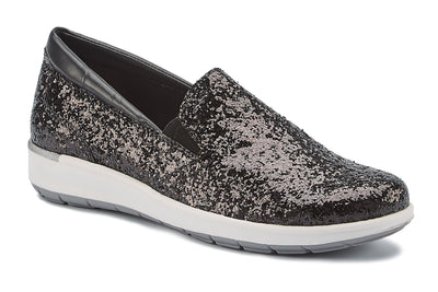 Orleans in Black Glitter - side view