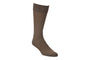Sock, brown bamboo rayon Jkoda Bamboo Rib Crew, upright on white background. Comfort features not visible.