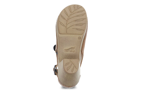 Sassy in Tan Milled Burnished - top view